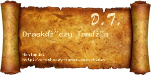 Draskóczy Tamás névjegykártya
