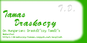 tamas draskoczy business card